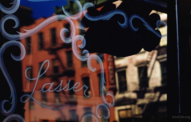 A reflection in a window in Greenwich Village, New York City, circa 1970.