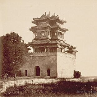清漪园文昌阁，1860年，Felice Beato