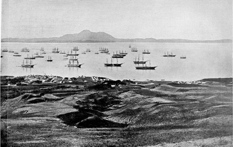 英军舰队在大连湾，1860年，Felice Beato