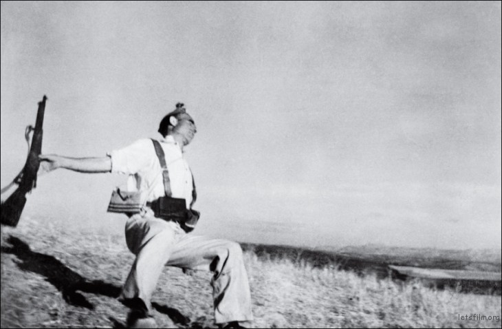 The Falling Soldier by Robert Capa，1936