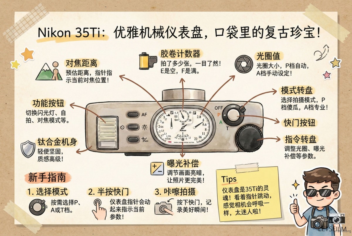 胶片摄影入门指南:关于 135 胶片相机,你需要了解的一切 | 胶片的味道 Nikon 35Ti