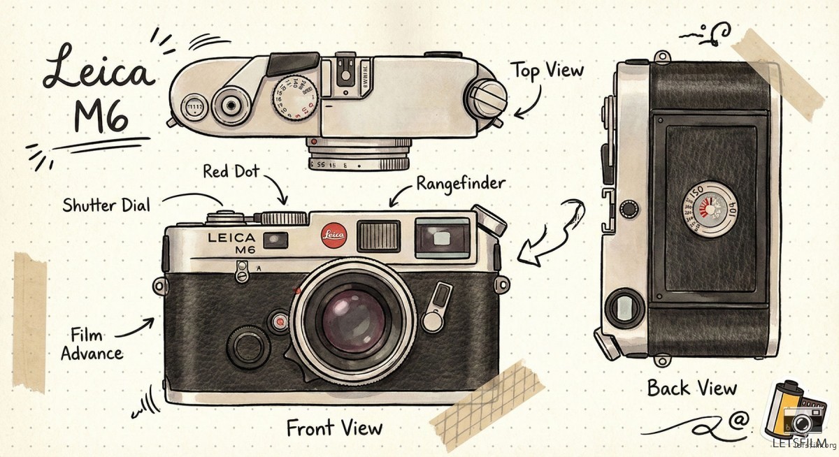 胶片摄影入门指南:关于 135 胶片相机,你需要了解的一切 | 胶片的味道 三视图 - Leica M6
