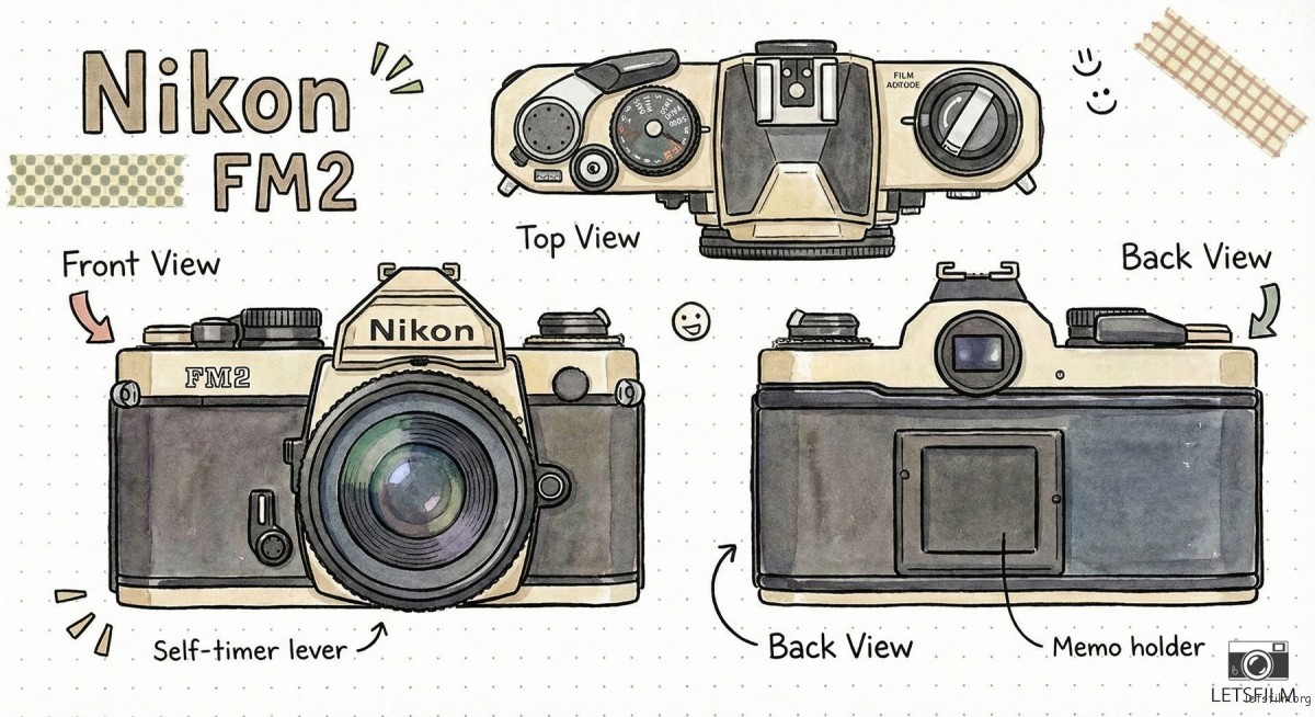 胶片摄影入门指南:关于 135 胶片相机,你需要了解的一切 | 胶片的味道 三视图 - nikon fm2